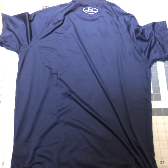 Under Armour Heat Gear Short Sleeve T-Shirt - Navy - Picture 4 of 4